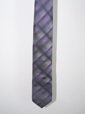 Kenneth Cole Reaction Purple Plaid Tie